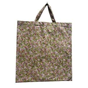 Artsy Bohemian Handmade Tote Shopper Cloth Bag 17x 18.5 Berries Leaves Cottage